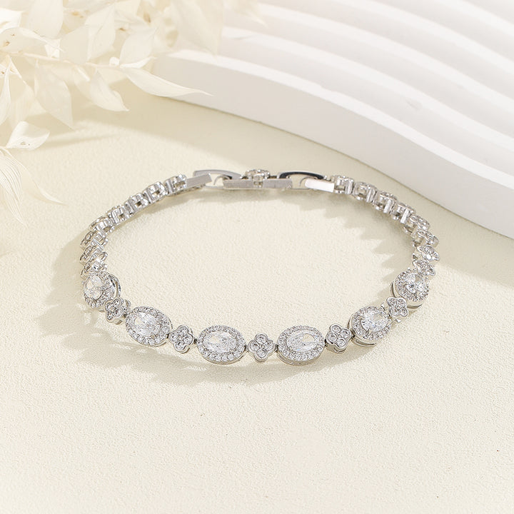 Luxe Oval-Clover Symphony Diamond Bracelet - Reet Pehal