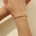 Load image into Gallery viewer, Luxe Oval-Clover Symphony Gold Bracelet - Reet Pehal
