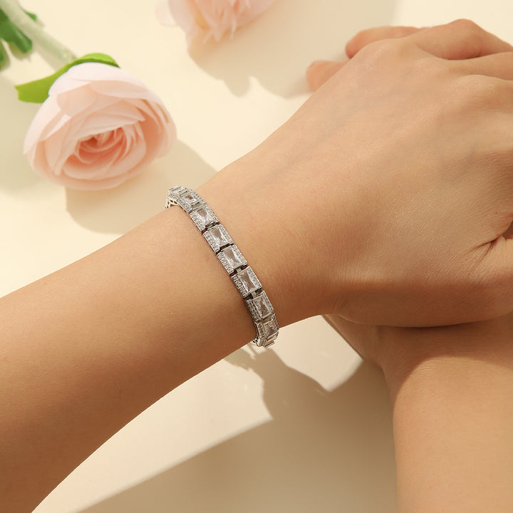 Glimmering Emerald-Cut Diamond Bracelet - Reet Pehal