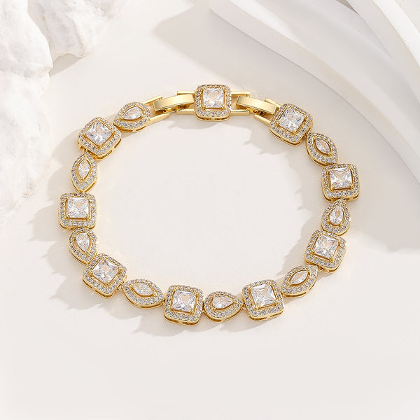 Luxury Pear-Princess Gold Trail Bracelet - Reet Pehal