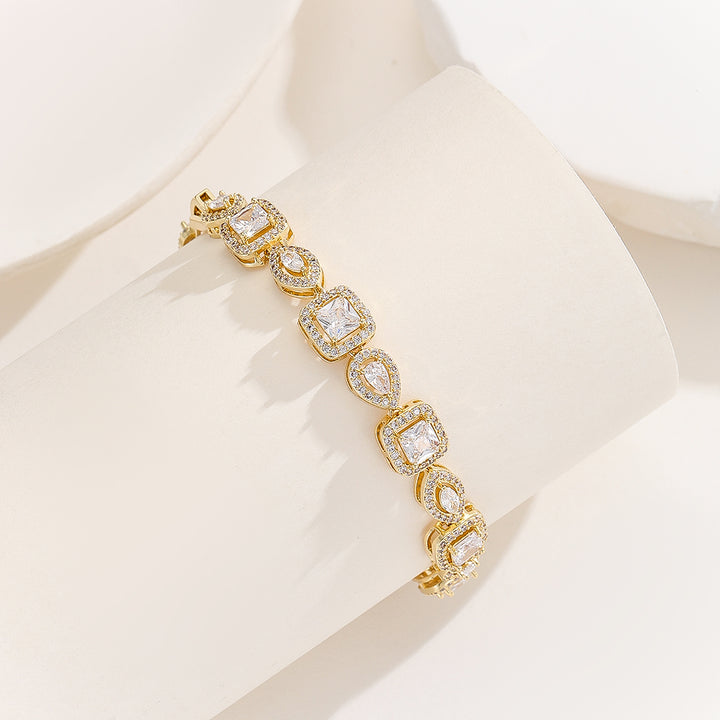 Luxury Pear-Princess Gold Trail Bracelet - Reet Pehal