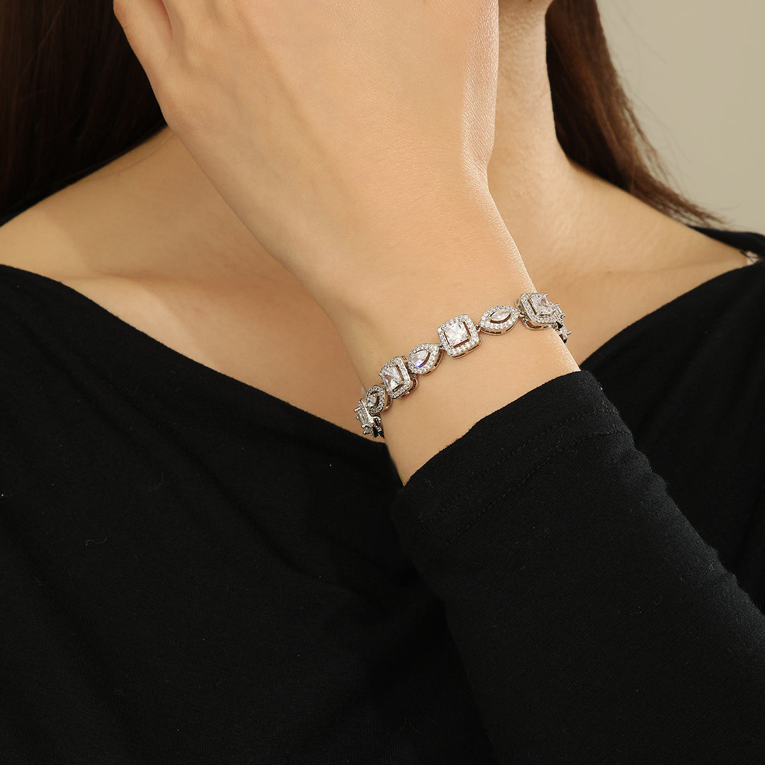 Luxury Pear-Princess Diamond Trail Bracelet - Reet Pehal