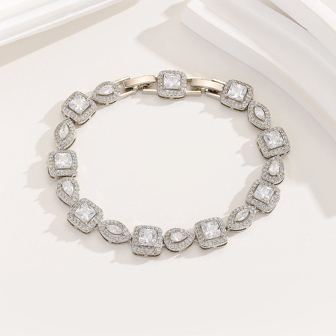 Luxury Pear-Princess Diamond Trail Bracelet - Reet Pehal