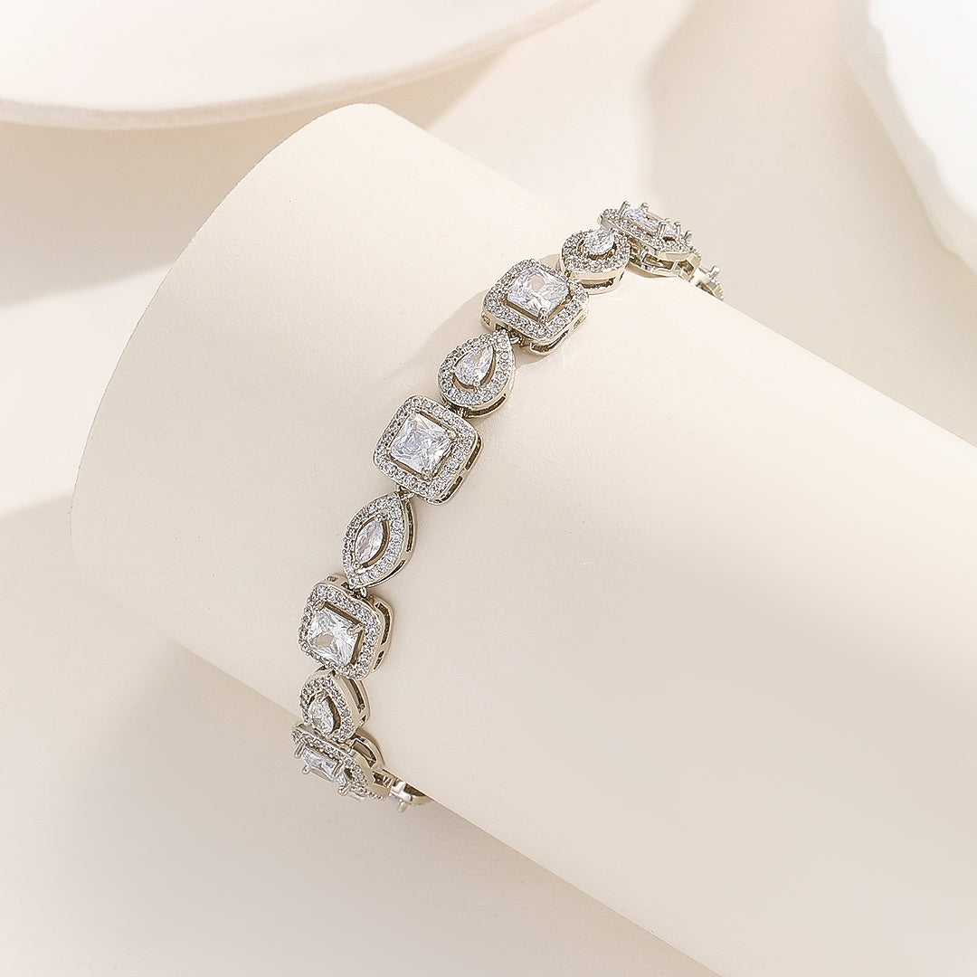 Luxury Pear-Princess Diamond Trail Bracelet - Reet Pehal