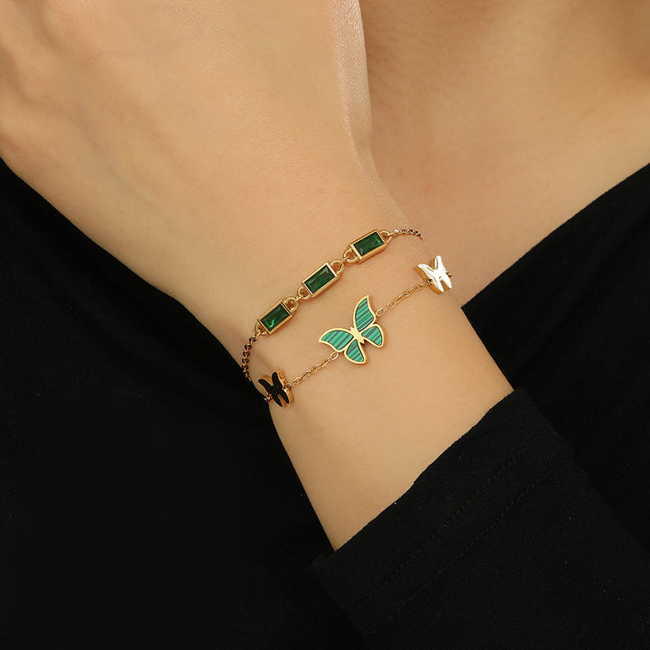 Adorable Green Tranquil Flight Bracelet - Reet Pehal