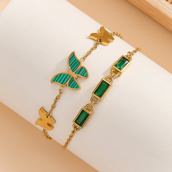 Adorable Green Tranquil Flight Bracelet - Reet Pehal