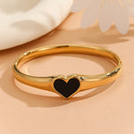 Load image into Gallery viewer, Modern Heart Enamel Bangle
