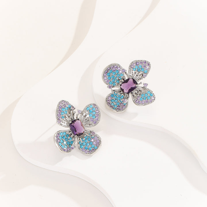 Serenity Wings Purple Earrings - Reet Pehal