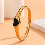 Load image into Gallery viewer, Modern Heart Enamel Bangle
