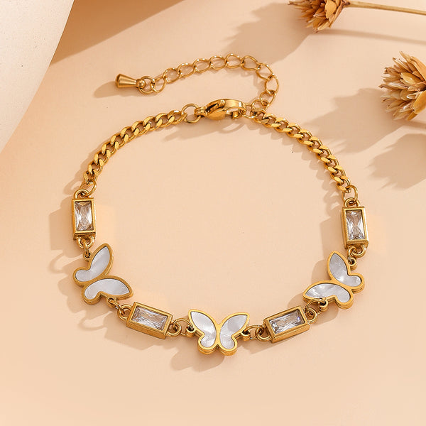 Celestial Winged Bliss Gold Bracelet - Reet Pehal