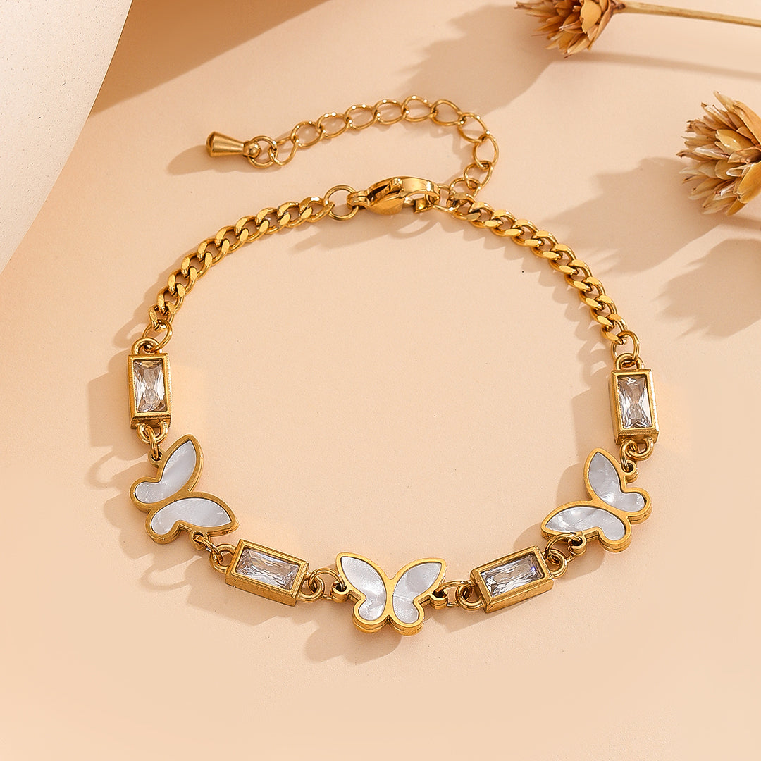 Celestial Winged Bliss Gold Bracelet - Reet Pehal