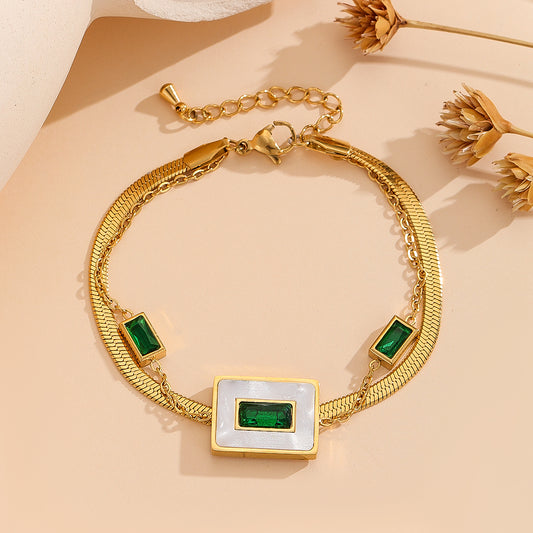Lovely Verde Vista Chain Bracelet - Reet Pehal