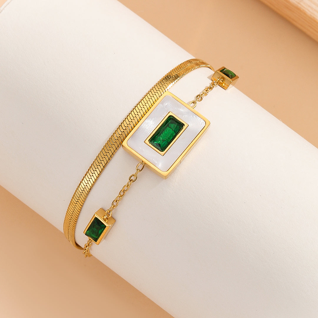 Lovely Verde Vista Chain Bracelet - Reet Pehal