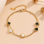 Load image into Gallery viewer, Dainty Noir Clover Bracelet - Reet Pehal
