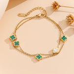 Load image into Gallery viewer, Dainty Ferozi Clover bracelet - Reet Pehal
