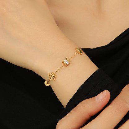 Radiant Bloom Gold Chain Bracelet - Reet Pehal