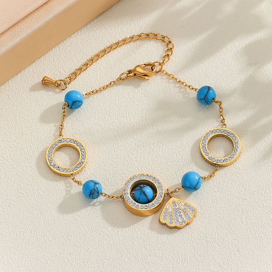 Gorgeous Azure Serenity Gemstone Bracelet - Reet Pehal