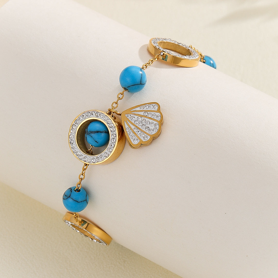 Gorgeous Azure Serenity Gemstone Bracelet - Reet Pehal