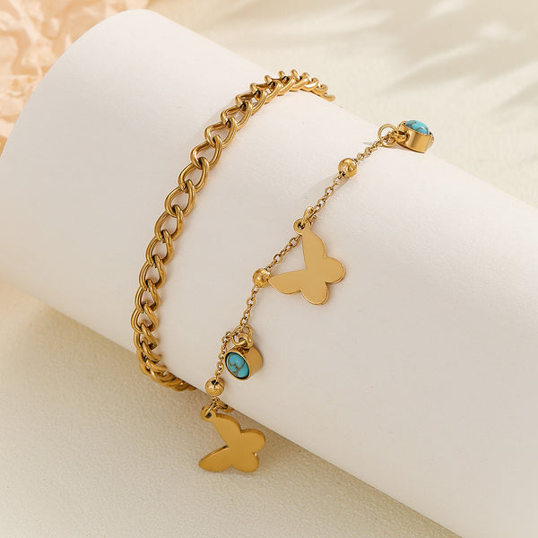 Stunning Turquoise Breeze Butterfly Bracelet - Reet Pehal