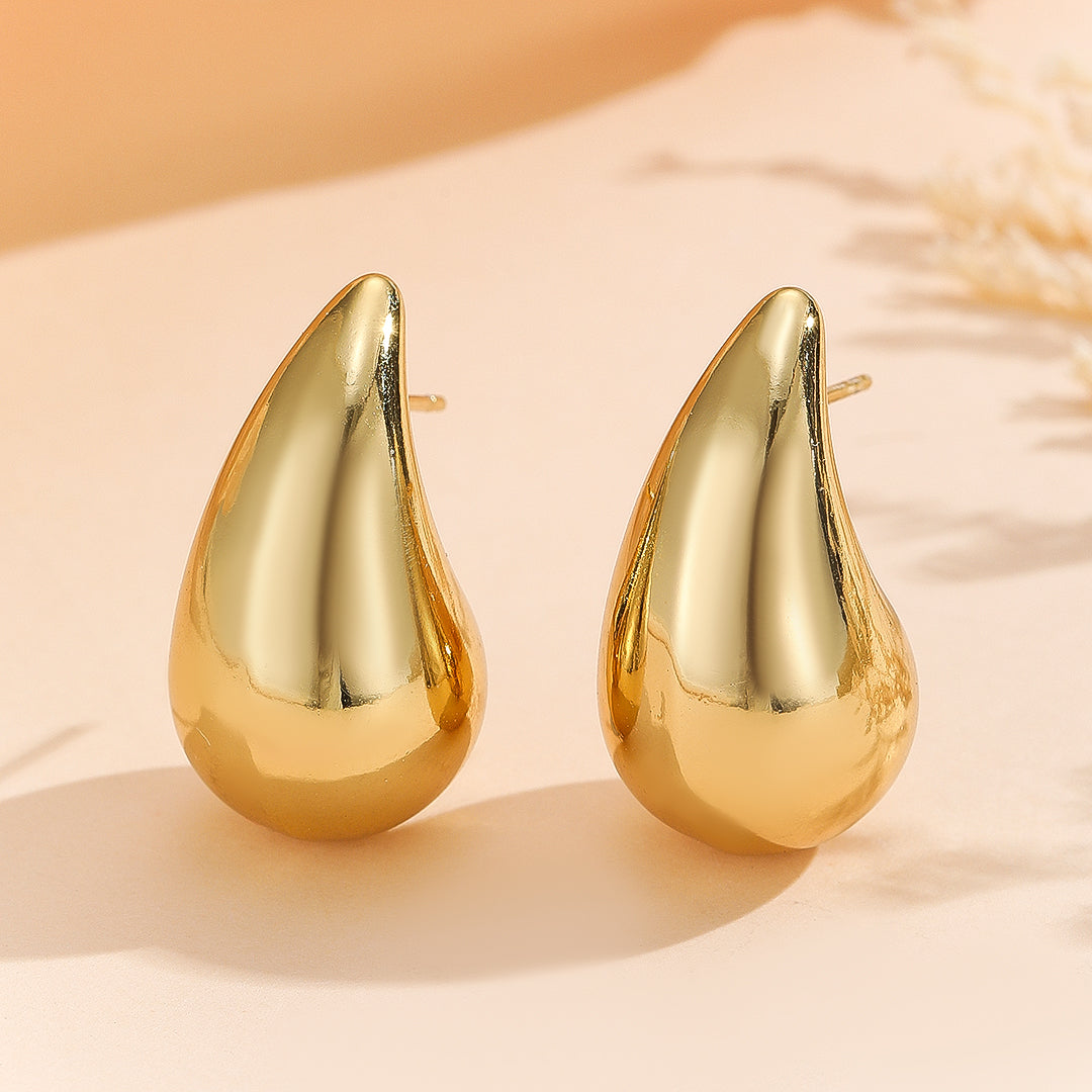 Sleek Glow Teardrop Earrings