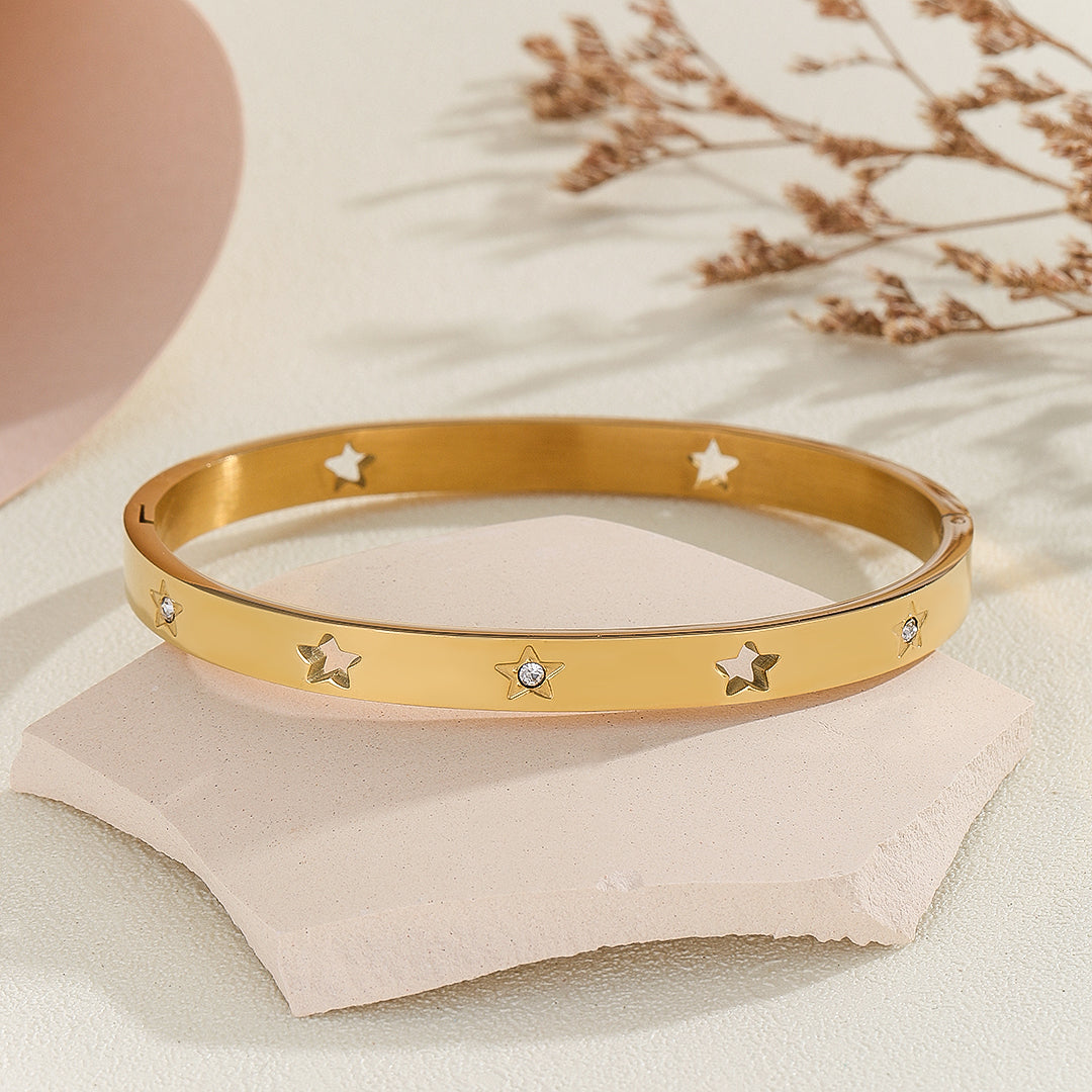 Starlit Grace Gold Cuff - Reet Pehal