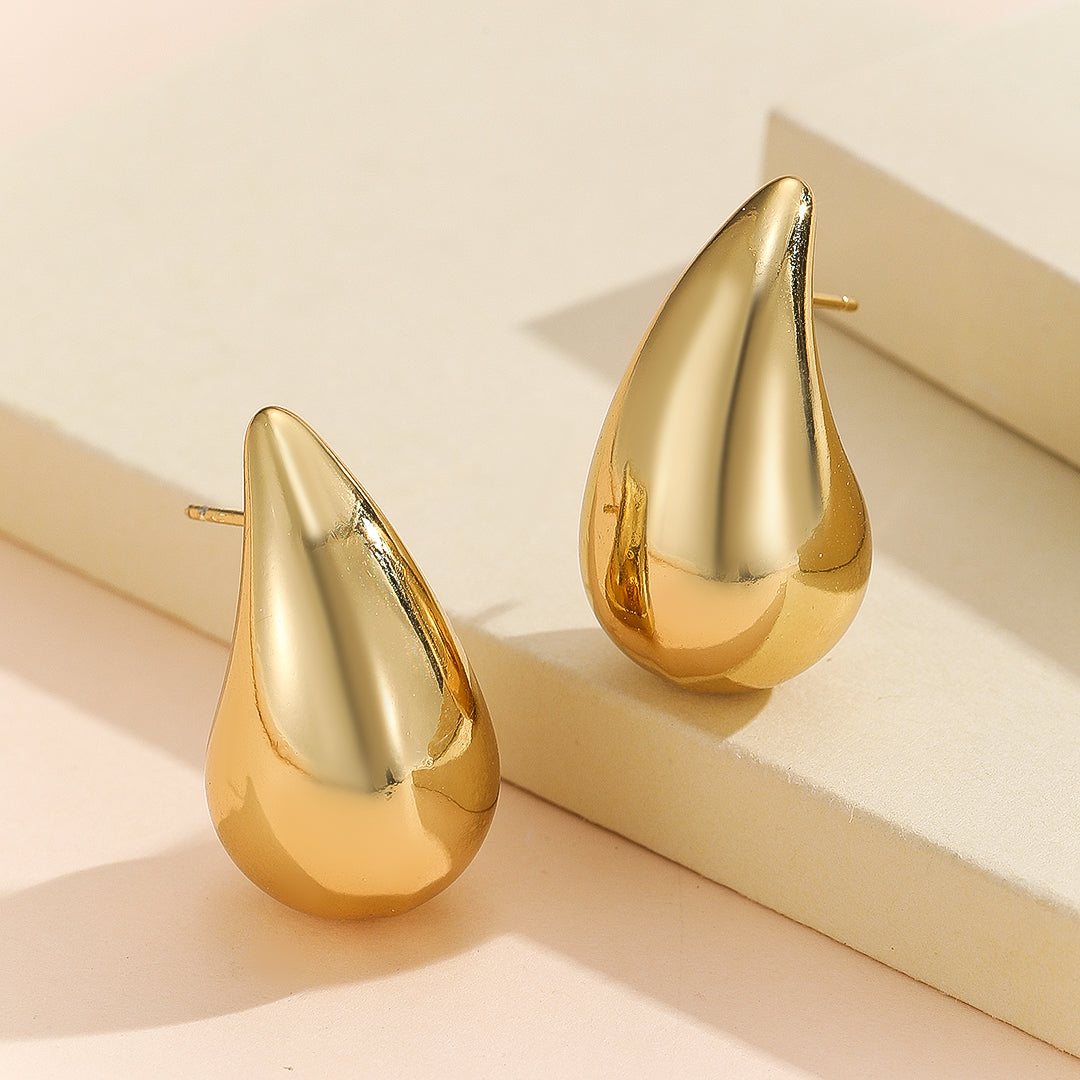 Sleek Glow Teardrop Earrings