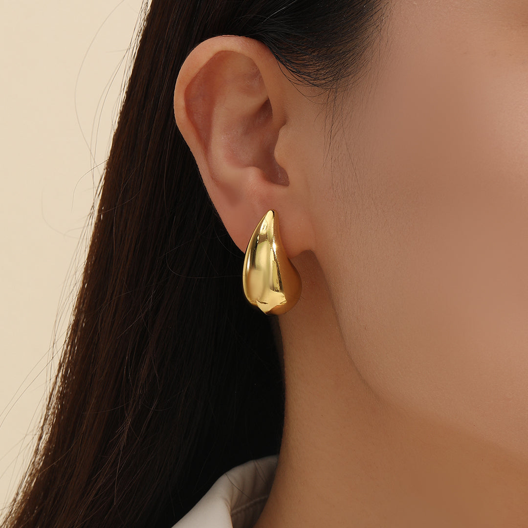 Sleek Glow Teardrop Earrings