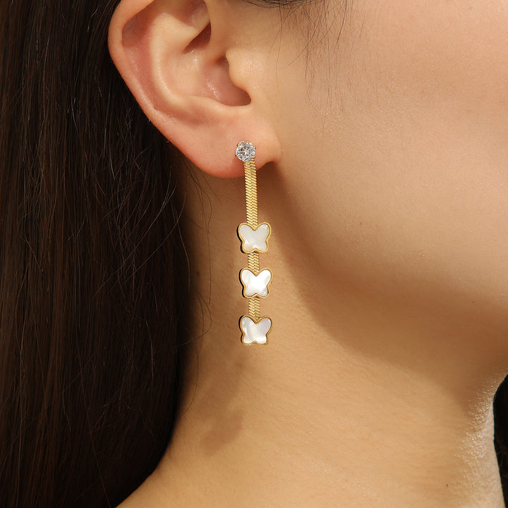 Graceful Ivory Cascade Earrings - Reet Pehal