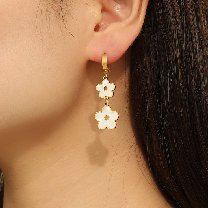 Adorable Ivory Blossom Drop Earrings - Reet Pehal