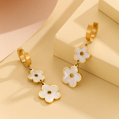 Adorable Ivory Blossom Drop Earrings - Reet Pehal