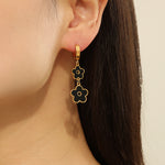 Load image into Gallery viewer, Adorable Midnight Blossom Drop Earrings - Reet Pehal
