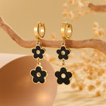 Load image into Gallery viewer, Adorable Midnight Blossom Drop Earrings - Reet Pehal
