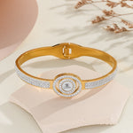 Load image into Gallery viewer, Beautiful Gold Chanel Logo Bangle Bracelet - Reet Pehal
