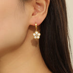 Load image into Gallery viewer, Sunlit Ivory Petal Drop Earrings - Reet Pehal
