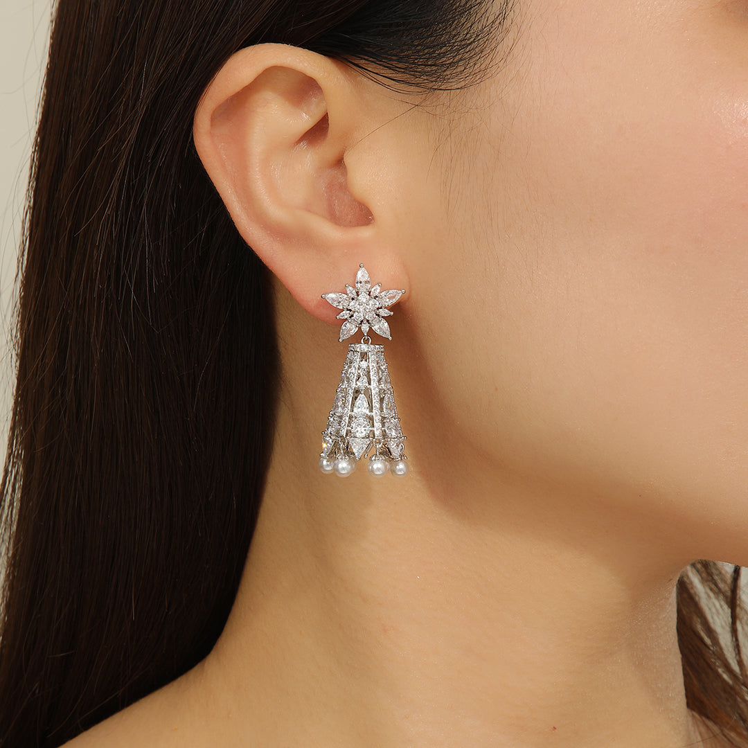 Stellar Silver Galaxy Drop Earrings - Reet Pehal