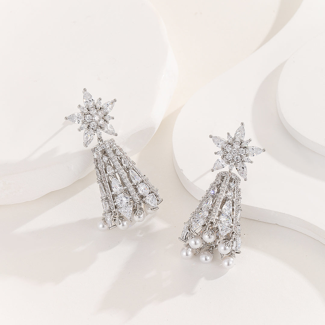 Stellar Silver Galaxy Drop Earrings - Reet Pehal