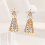 Load image into Gallery viewer, Stellar Golden Galaxy Drop Earrings - Reet Pehal
