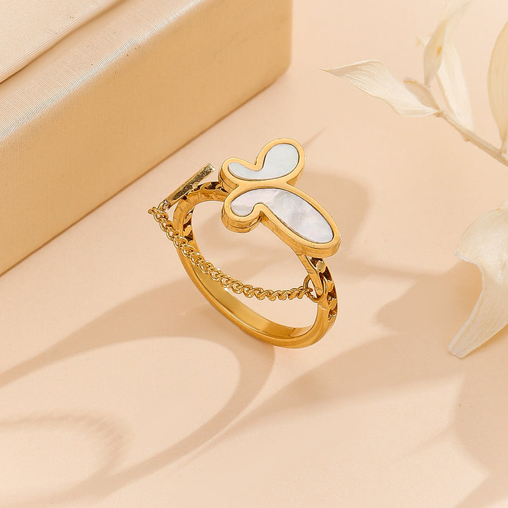 Stylish Ivory Butterfly Whispers Ring - Reet Pehal