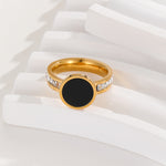 Load image into Gallery viewer, Gleaming Black-Onyx Circle Ring - Reet Pehal
