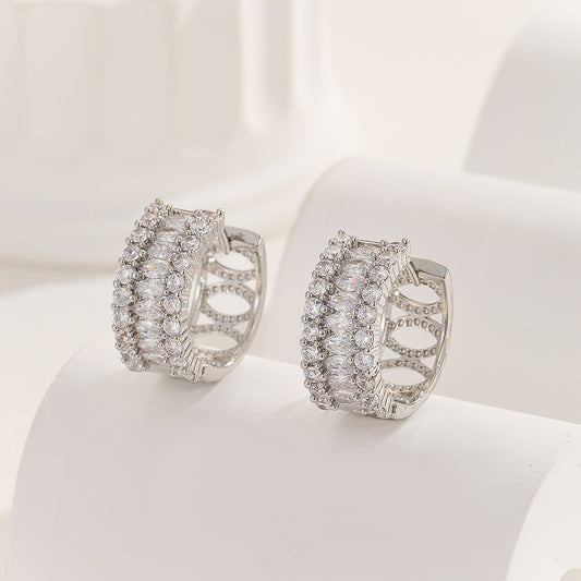 Radiant Rows Diamond Earrings