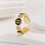 Load image into Gallery viewer, Sparkling Golden Onyx Orbit Ring - Reet Pehal
