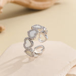 Load image into Gallery viewer, Luxe Silver Love Cascade Ring - Reet Pehal
