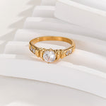 Load image into Gallery viewer, Shining Golden Eternal Crowned Ring - Reet Pehal
