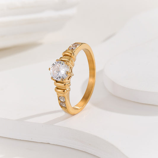 Shining Golden Eternal Crowned Ring - Reet Pehal