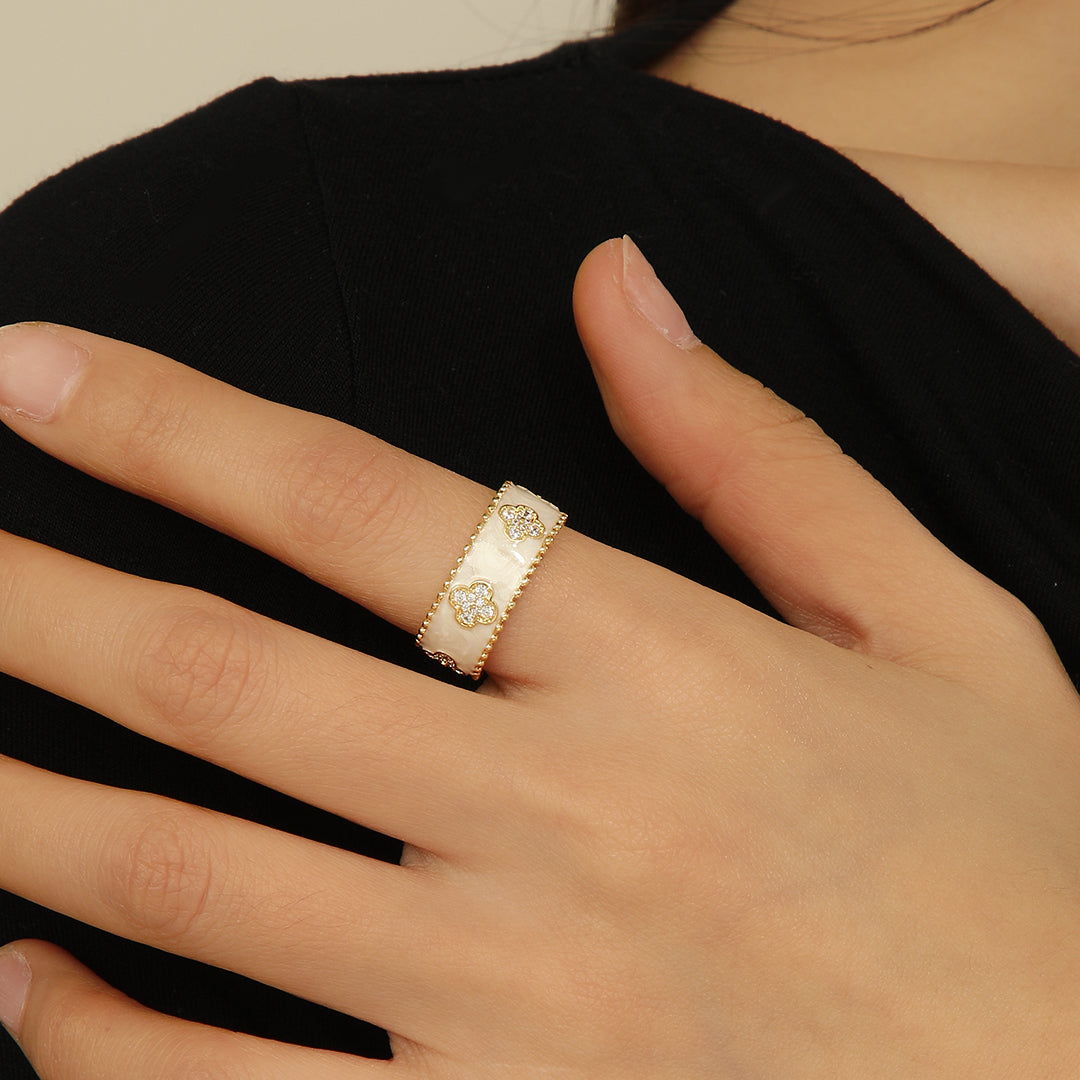 Opulent Enamel Floral Ring - Reet Pehal