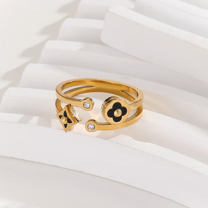 Unique Golden Geometric Fusion Ring - Reet Pehal