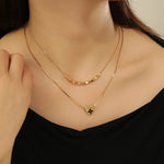 Load image into Gallery viewer, Sleek Heart &amp; Star Gold Pendant - Reet Pehal
