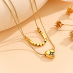 Load image into Gallery viewer, Sleek Heart &amp; Star Gold Pendant - Reet Pehal
