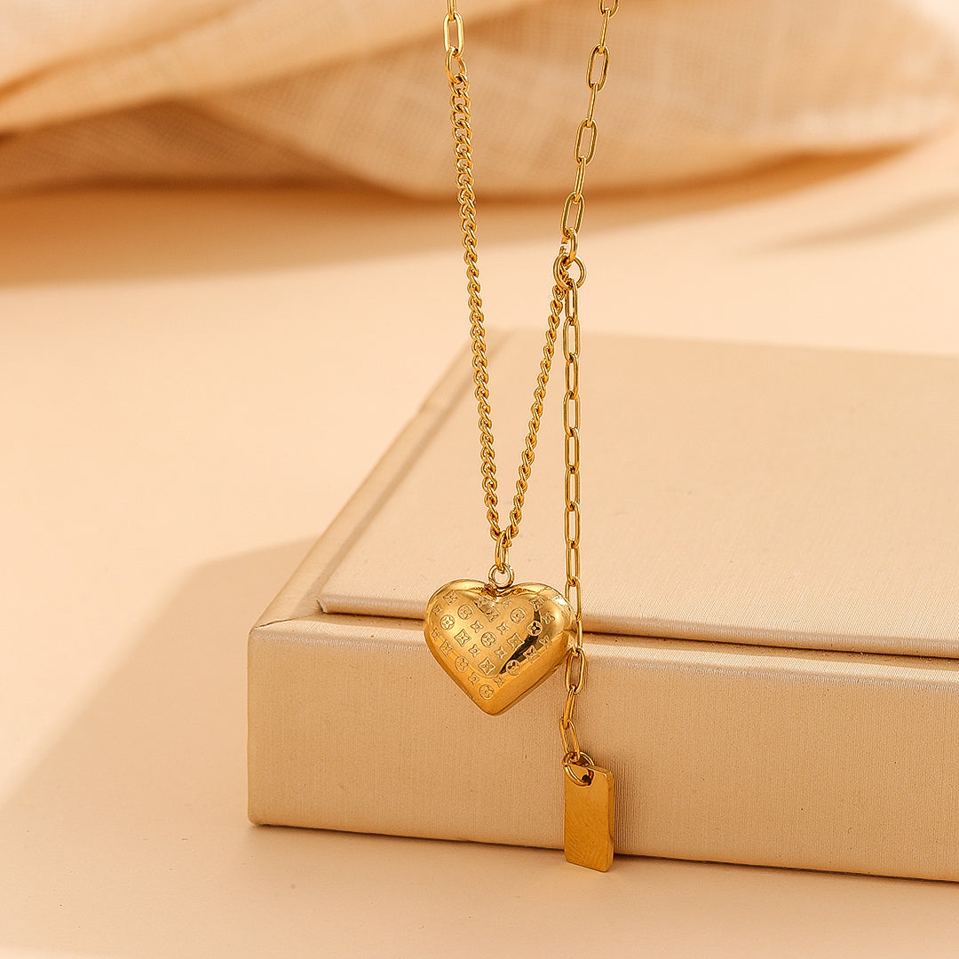 Vintage Heart Gold Pendant - Reet Pehal