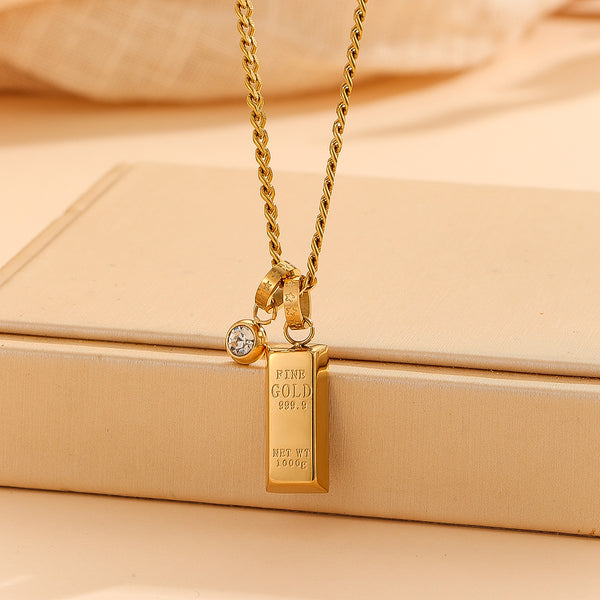 Fine Gold Bar Pendant - Reet Pehal